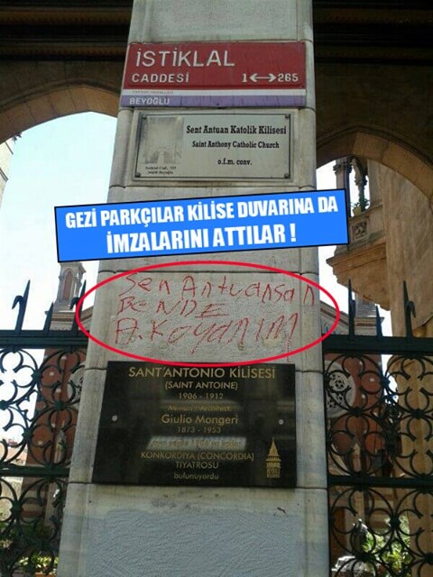 kilise duvarina iseyen sosyalist